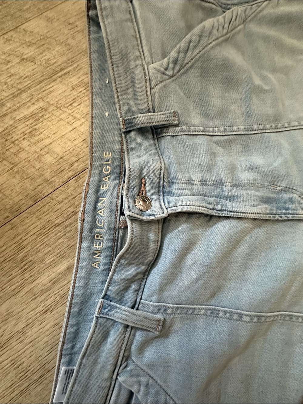 American Eagle Outfitters Light Blue Wide Leg Pants - SIZE 16 - Picture 3 of 4